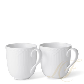Кружка 0,37л, 2шт. коллекции White Fluted Half Lace бренда Royal Copenhagen