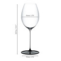 Бокал для красного вина Hermitage 670мл коллекции Fatto A Mano Black Tie бренда Riedel