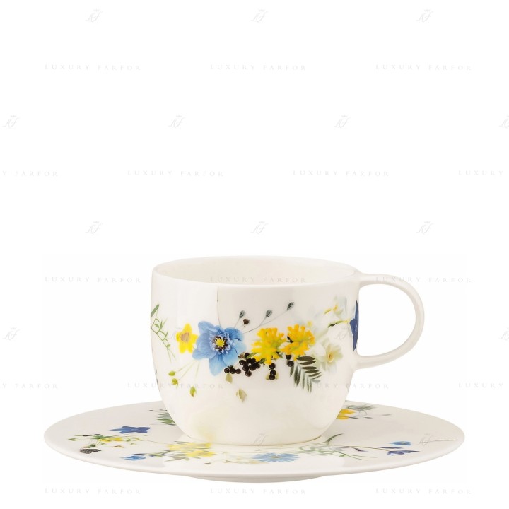 Чашка кофейная с блюдцем 0,20л коллекции Brillance Fleurs des Alpes бренда Rosenthal