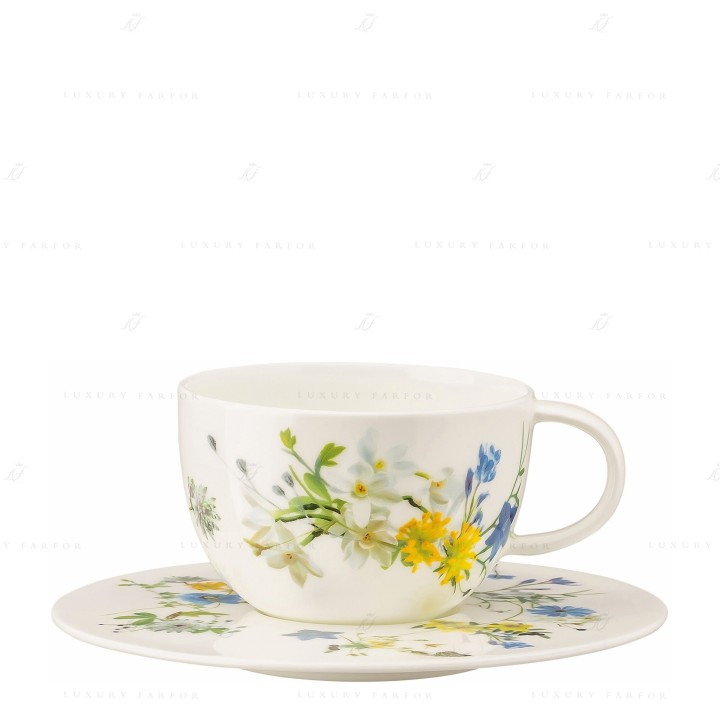 Чашка с блюдцем 0,30л коллекции Brillance Fleurs des Alpes бренда Rosenthal