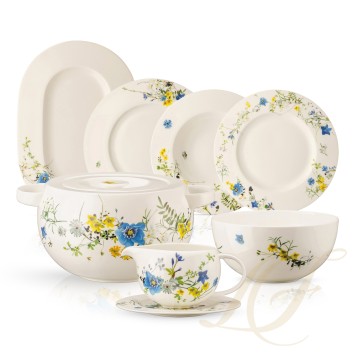 Столовый сервиз на 6 персон коллекции Brillance Fleurs des Alpes бренда Rosenthal