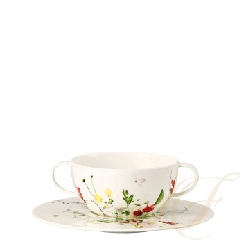 Чаша суповая с блюдцем 0,37л коллекции Brillance Fleurs Sauvages бренда Rosenthal