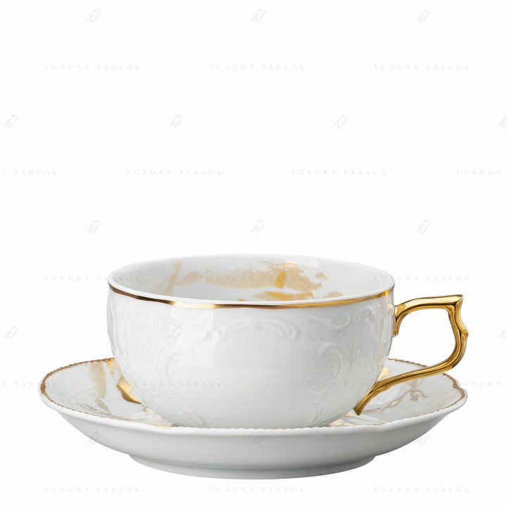 Чашка чайная с блюдцем 0,23л коллекции Heritage Midas бренда Rosenthal