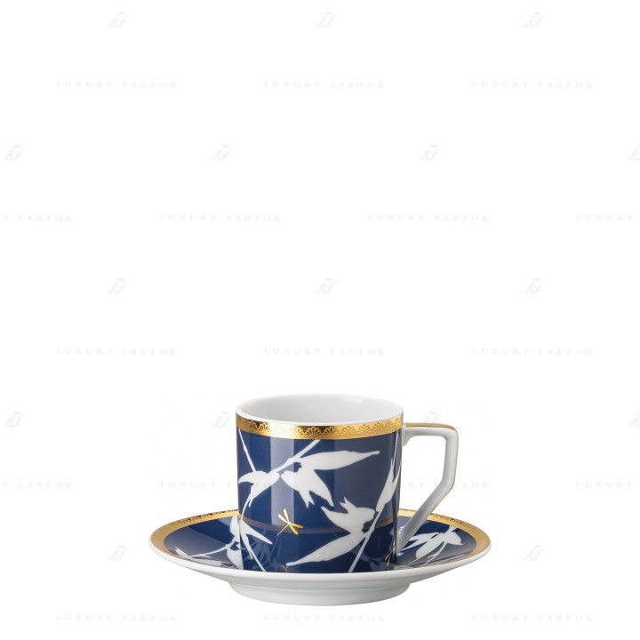 Чашка эспрессо с блюдцем 0,09л коллекции Heritage Turandot Blue бренда Rosenthal