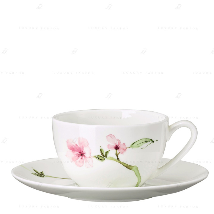 Чашка капучино с блюдцем 0,22л коллекции Jade Magnolie бренда Rosenthal