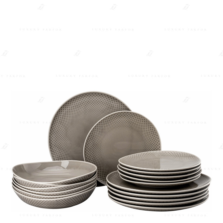 Набор из 18 предметов коллекции Junto Pearl Grey бренда Rosenthal