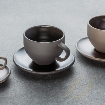 Чашка с блюдцем 0,33л коллекции Junto Slate Grey бренда Rosenthal
