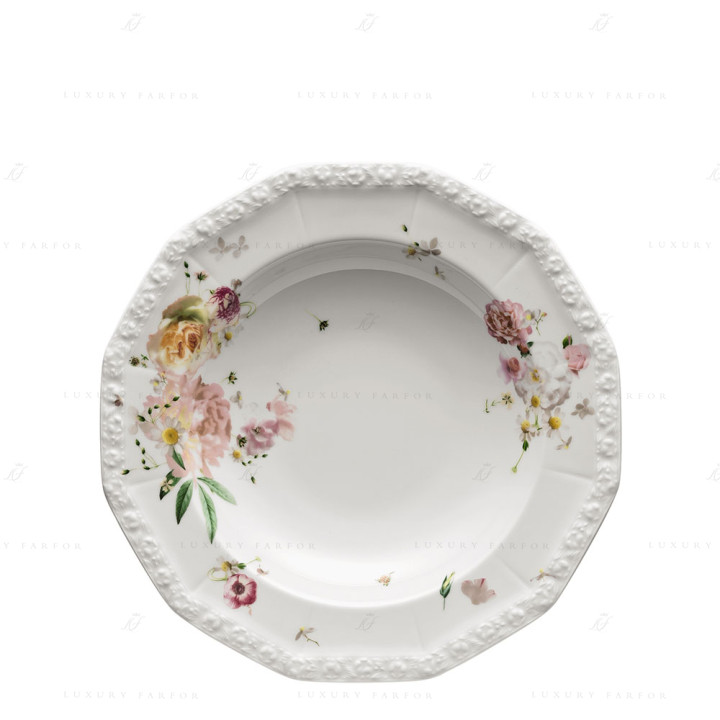 Тарелка для спагетти 28см коллекции Maria Pink Rose бренда Rosenthal