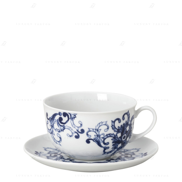 Чашка Café au Lait с блюдцем 0,3л коллекции True Blue бренда Rosenthal