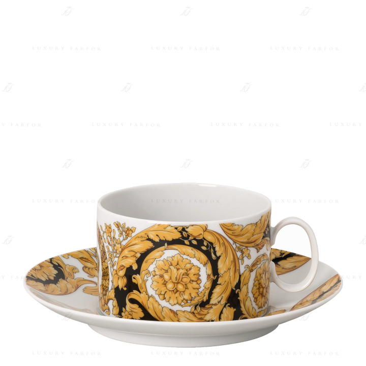 Чашка чайная с блюдцем 0,2л коллекции Barocco 92 бренда Rosenthal Versace