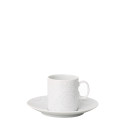 Чашка эспрессо с блюдцем 0,1л коллекции Barocco 92 Bianco бренда Rosenthal Versace