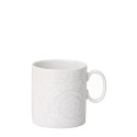 Чашка эспрессо с блюдцем 0,1л коллекции Barocco 92 Bianco бренда Rosenthal Versace