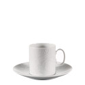 Чашка кофейная с блюдцем 0,23л коллекции Barocco 92 Bianco бренда Rosenthal Versace