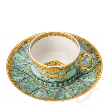 Чашка чайная с блюдцем 0,20л коллекции La Scala del Palazzo - Verde бренда Rosenthal Versace