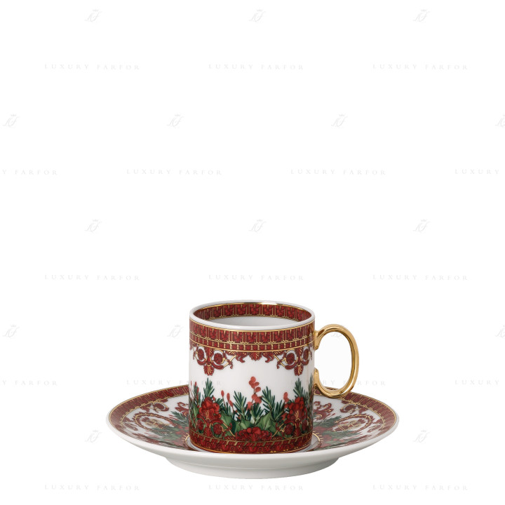 Чашка эспрессо с блюдцем 0,1л коллекции Love Baroque Holiday бренда Rosenthal Versace