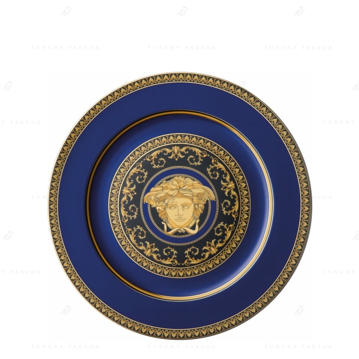 Тарелка подстановочная 30см коллекции Medusa blue бренда Rosenthal Versace