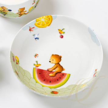 Тарелка детская глубокая 18,5см коллекции Hungry as a Bear бренда VB