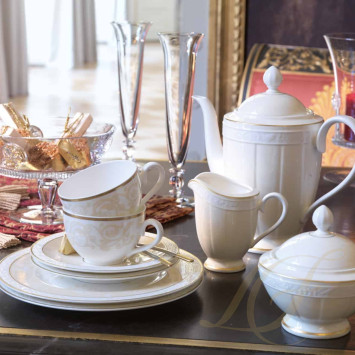 Чашка для завтрака с блюдцем 0,4л коллекции Ivoire бренда VB