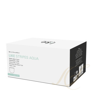 Стакан для воды 0,2л, 2шт. коллекции Like Stripes Aqua бренда VB