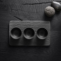 Набор 3 чаши для соуса с подносом 28см коллекции Manufacture Rock бренда VB