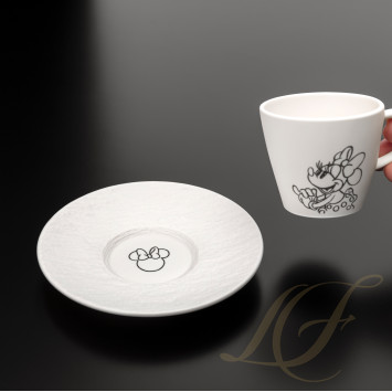 Блюдце для чашки эспрессо 12см коллекции Manufacture Rock Blanc - Mickey Mouse бренда VB
