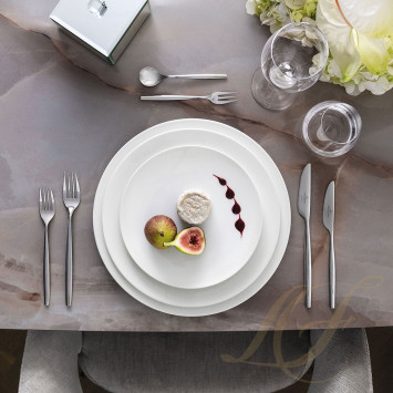 Тарелка закусочная 22см коллекции MetroChic Blanc бренда VB