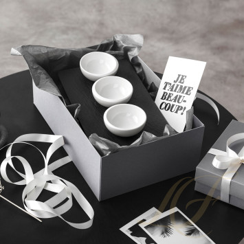 Набор 3 чаши для соуса с подносом 28см коллекции New Moon бренда VB