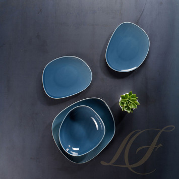 Тарелка закусочная 21см коллекции Organic Turquoise бренда VB