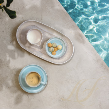 Блюдце для чашки эспрессо 12см коллекции Perlemor Aqua бренда VB