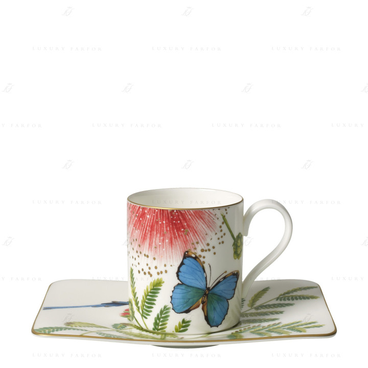 Чашка кофейная с блюдцем 0,22л коллекции Amazonia бренда VB