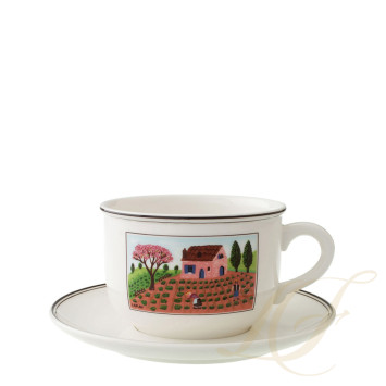 Чашка для завтрака с блюдцем 0,42л коллекции Design Naif бренда VB