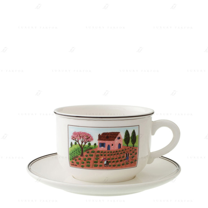 Чашка для завтрака с блюдцем 0,42л коллекции Design Naif бренда VB