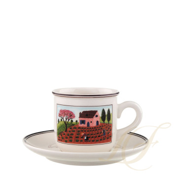 Чашка кофейная с блюдцем 0,2л коллекции Design Naif бренда VB