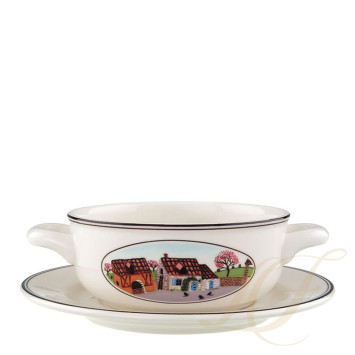 Чаша суповая с блюдцем 0,45л коллекции Design Naif бренда VB