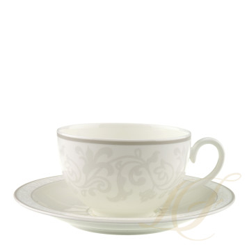 Чашка для завтрака с блюдцем 0,4л коллекции Gray Pearl бренда VB