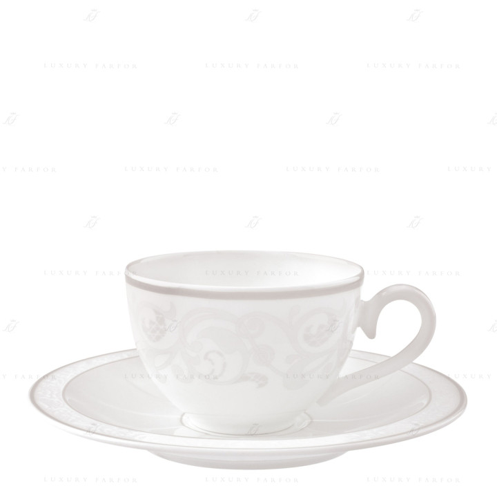 Чашка кофейная/чайная с блюдцем 0,2л коллекции Gray Pearl бренда VB