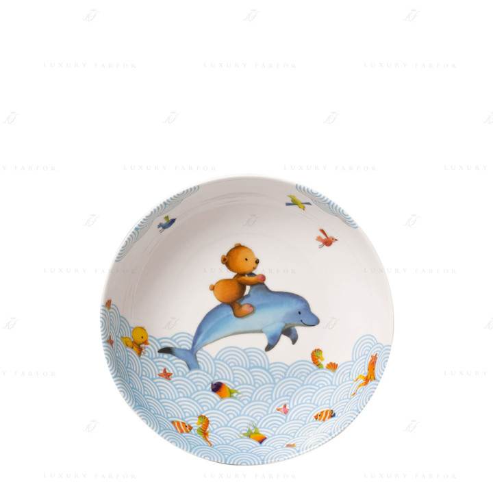 Тарелка глубокая детская 18,5см коллекции Happy as a Bear бренда VB