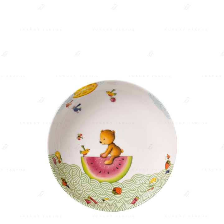 Тарелка детская глубокая 18,5см коллекции Hungry as a Bear бренда VB