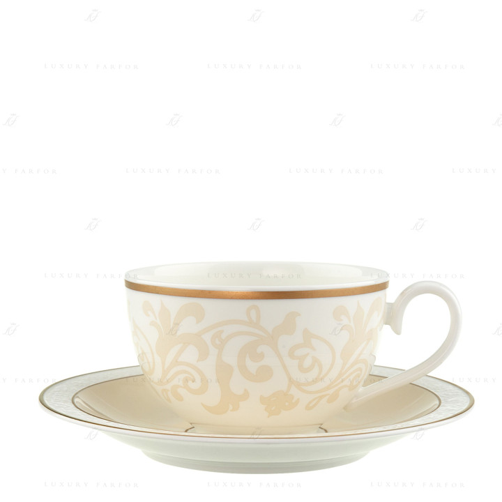 Чашка для завтрака с блюдцем 0,4л коллекции Ivoire бренда VB