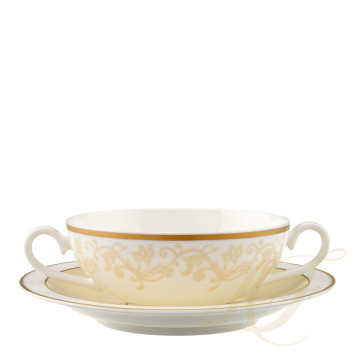 Чаша суповая с блюдцем 0,4л коллекции Ivoire бренда VB