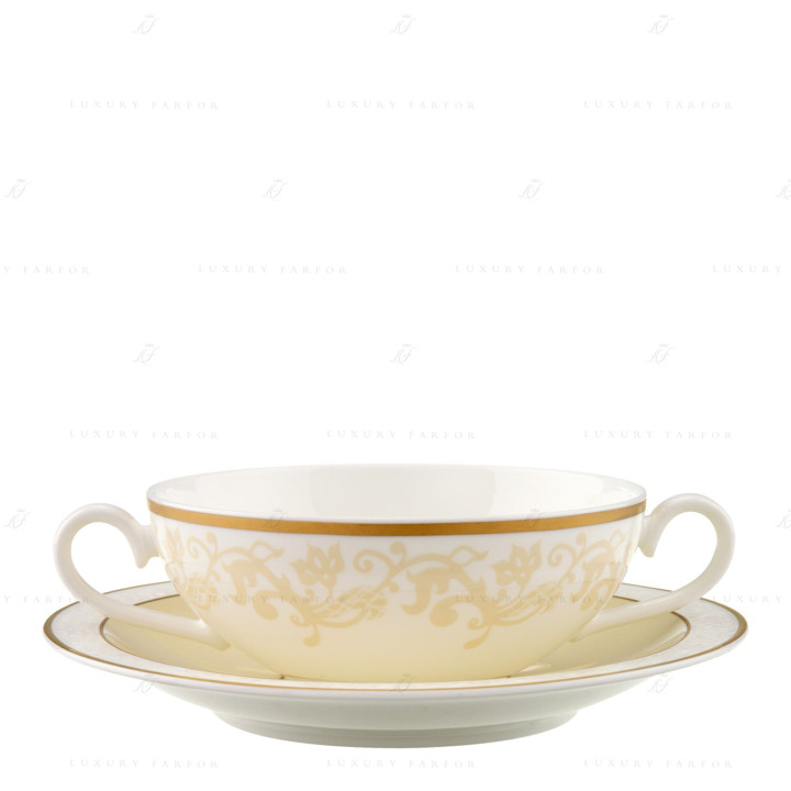 Чаша суповая с блюдцем 0,4л коллекции Ivoire бренда VB