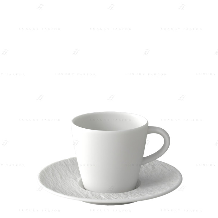 Чашка кофейная с блюдцем 0,15л коллекции Manufacture Rock Blanc бренда VB