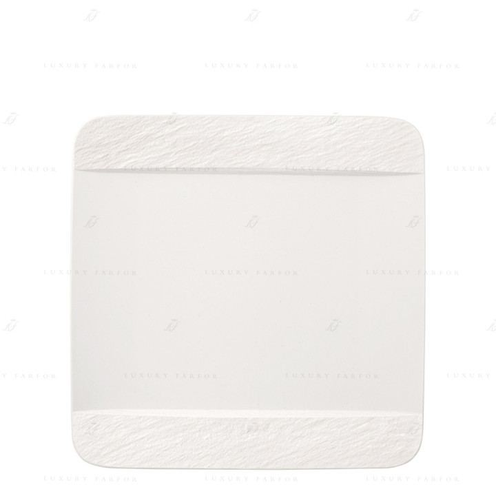 Тарелка главная квадратная 28см коллекции Manufacture Rock Blanc бренда VB