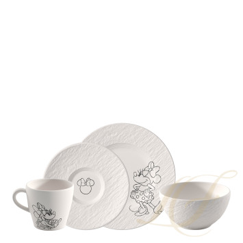 Набор из 4 предметов коллекции Manufacture Rock Blanc - Mickey Mouse бренда VB