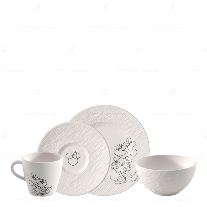 Набор из 4 предметов коллекции Manufacture Rock Blanc - Mickey Mouse бренда VB