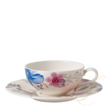 Чашка чайная с блюдцем 0,24л коллекции Mariefleur Gris бренда VB