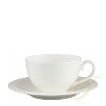 Чашка для завтрака с блюдцем 0,4л коллекции White Pearl бренда VB