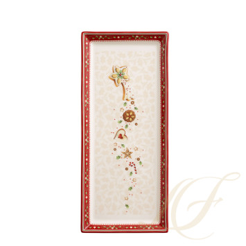 Блюдо для пирога прямоугольное 39x17см коллекции Winter Bakery Delight бренда VB