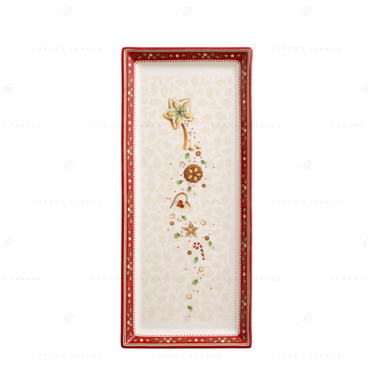 Блюдо для пирога прямоугольное 39x17см коллекции Winter Bakery Delight бренда VB