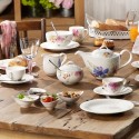 Чайный сервиз на 6 персон коллекции Mariefleur Gris бренда Villeroy & Boch